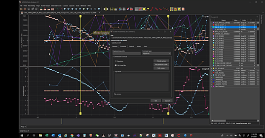 VISION Data Analyzer Calculated Channels